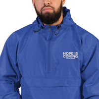 "HOPE IS COMING" Embroidered Champion Packable Jacket